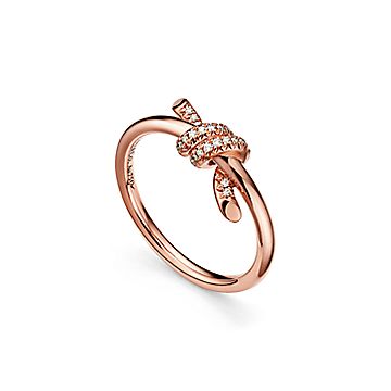 ティファニー ノット リング ダイヤモンド ローズゴールド | Tiffany & Co