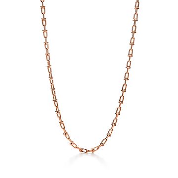 Tiffany&CO. ローズゴールドのネックレス ティファニー ハードウェア リンク ネックレス ローズゴールド