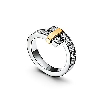 Tiffany & Co. ビーズエッジリング Tiffany & Co. - ティファニー ティファニー エッジ バイパス YG