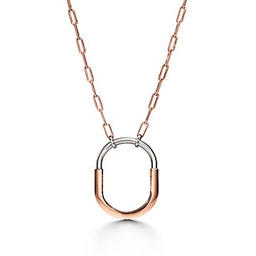 ティファニー ロック ペンダント ダイヤモンド ローズゴールド  