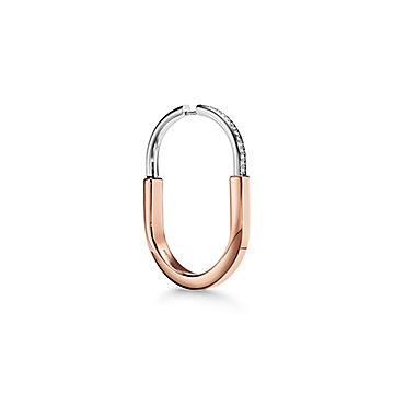 【2025年10月購入】ティファニーロック　ミディアムピアス　RG ローズ ティファニー ロック ピアス（エクストララージ）ダイヤモンド ローズ