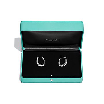 ティファニー ロック ピアス ホワイトゴールド（ミディアム