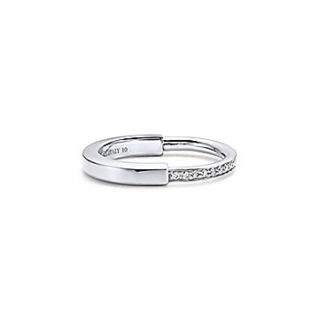 ティファニー ロック リング ダイヤモンド ホワイトゴールド | Tiffany 