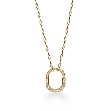 [新品]73.1万円ティファニーロックローズゴールドダイヤモンドペンダント ティファニー ロック ペンダント ピンク サファイヤ ローズ