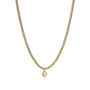 リターン トゥ ティファニー™ ハート タグ ビーズ ネックレス イエロー  