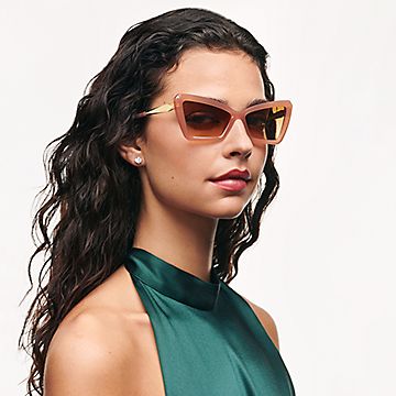 ティファニー サングラス ゴールド オパール アセテート