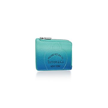 リターン トゥ ティファニー™ ジップ カード ケース インフィニティ ブルー レザー | Tiffany & Co.