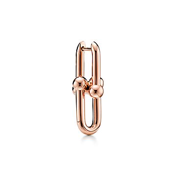 （日本完売色） Tiffany ミディアム リンク ピアス ゴールド ティファニー ハードウェア リンク ピアス イエローゴールド