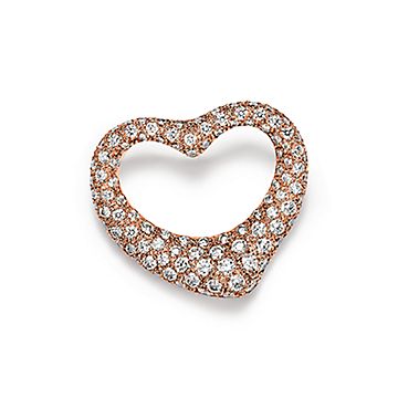 エルサ・ペレッティ™ オープン ハート ブローチ パヴェ ダイヤモンド
