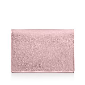 Tiffany & Co. 堅く 名刺入れ ピンク レザー