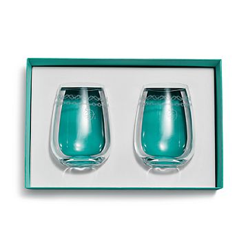 Tiffany & Co. エッチングデザイン グラス2個セット リターン トゥ ティファニー™ エッチング シャンパングラス 2個