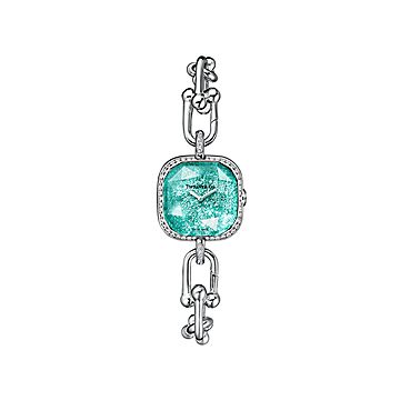 極美品！　Tiffany ハードウェア　ウォッチ　スターリングシルバー ラージ ティファニー ハードウェア ウォッチ ダイヤモンド スターリング