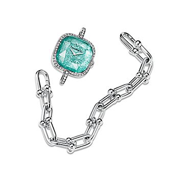 極美品！　Tiffany ハードウェア　ウォッチ　スターリングシルバー ラージ ティファニー ハードウェア ウォッチ スターリングシルバー