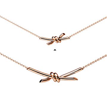 [10/25購入]ティファニーノット ペンダントローズ(ピンク)ゴールド ティファニー ノット ペンダント ローズゴールド（スモール