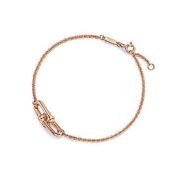 美品 Tiffany & Co. ローズゴールド ブレスレット ティファニー ハードウェア リンク ブレスレット ローズゴールド