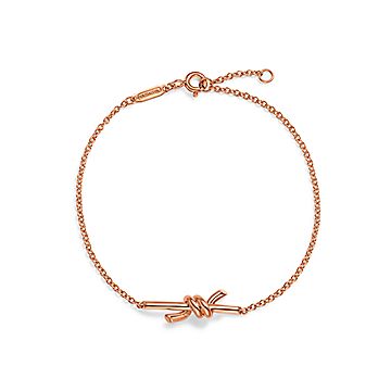 ティファニー ノット チェーン ブレスレット ローズゴールド