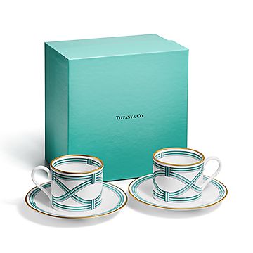 ティファニー ブルー リンク ティーカップ ＆ ソーサー ボーンチャイナ