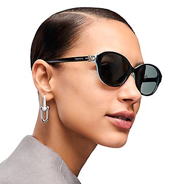 ティファニー ハードウェア サングラス ブラック アセテート ダーク