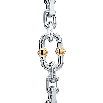 TIFFANY & Co. ティファニー 1837 メイカーズ ワイドチェーン ブレスレット シルバーアクセサリー シルバー/ゴールド