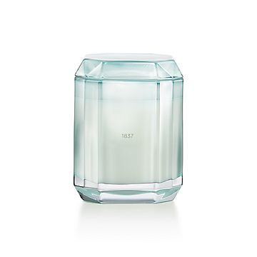 ティファニー ファセット 1837 キャンドル サファイヤカラー ガラス 