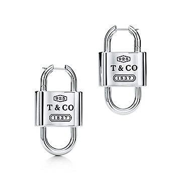 お歳暮 2025 ティファニー 1837™ ピアス ドロップ ロック ダブル アクセサリー