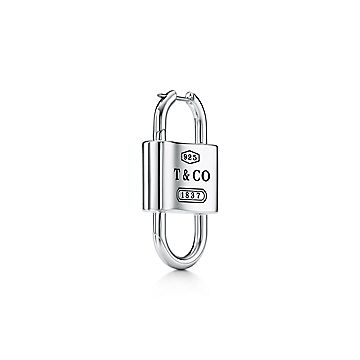 Tiffany & Co. シルバー ロックピアス スモール ティファニー 1837™ ダブル ロック ドロップ ピアス スターリング