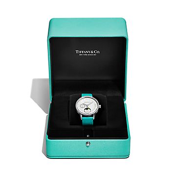 ティファニーアトラス34MM ムーンフェイズ メカニカルウォッチ ダイヤモンド ステンレススチール | Tiffany & Co.