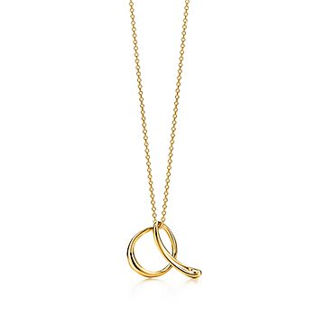 エルサ・ペレッティ アルファベット ペンダント 18Kゴールド | Tiffany 