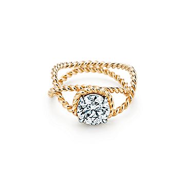 Anillo de compromiso Tiffany Co. Schlumberger Rope en oro de 18k