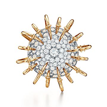 Apollo by Tiffany ブローチ ダイヤモンド ゴールド ＆ プラチナ  