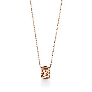 tiffany atlas necklace rose gold