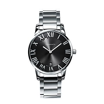 Atlas® 2-Hand 37.5 mm watch in stainless steel. | Tiffany & Co.