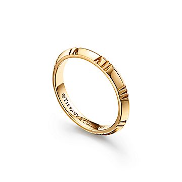 Tiffany & Co. Atlas Roman Numerals Eternity Ring In 18Kt Yellow Gold W –  Treasure Fine Jewelry