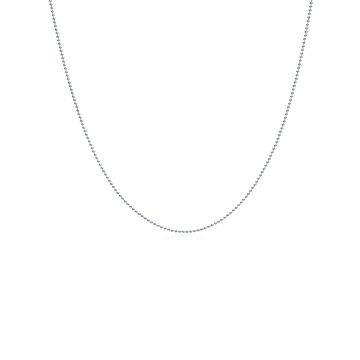 White gold store ball chain necklace