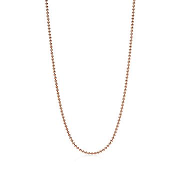 Beaded chain in 18k rose gold, 16\