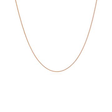 Beaded chain in 18k rose gold, 16\