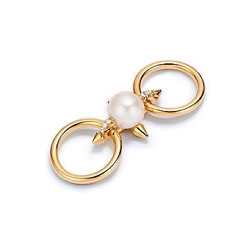 ティファニー　ダイヤモンドパールリング　11号　Ꮶ18ゴールド　真珠 ティファニー タイタン BY ファレル・ウィリアムス パール リング