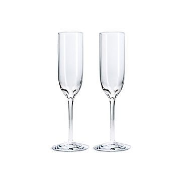 Champagne flutes in mouthblown crystal 