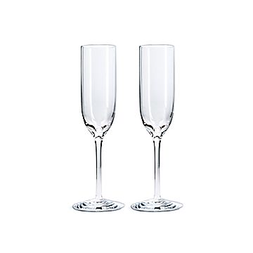 Champagne Flutes In Mouthblown Crystal Set Of Two Tiffany Co