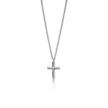 tiffany cross necklace mens
