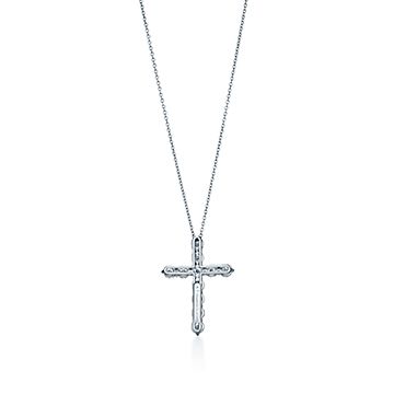 Tiffany & Co. Elsa Peretti Cross Pendant Necklace in Sterling Silver |  myGemma | Item #130710