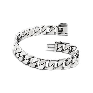 Mens stainless steel store curb link bracelet