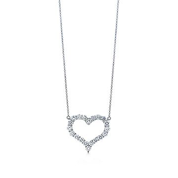 tiffany heart shaped diamond necklace