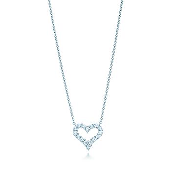 tiffany and co diamond heart necklace