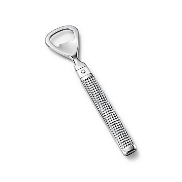 Diamond Point bottle opener in sterling silver and stainless steel