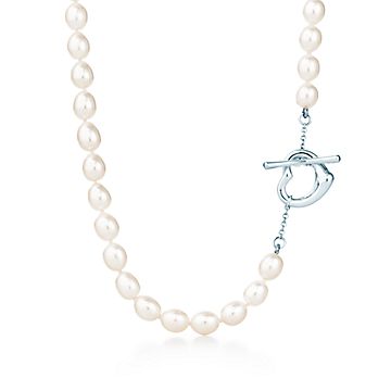 tiffany pearl heart necklace