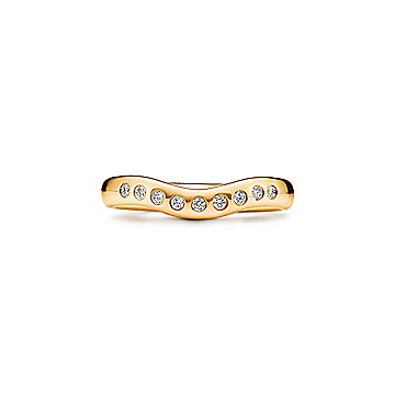 Tiffany & Co. Elsa Peretti Platinum Band Ring with One Diamond Size 5.5 —  DeWitt's Diamond & Gold Exchange