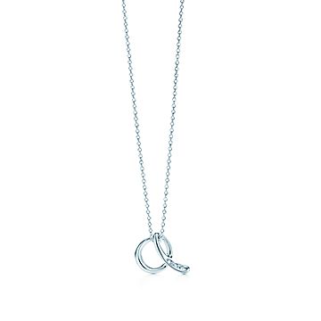 Tiffany and co letter shop pendant