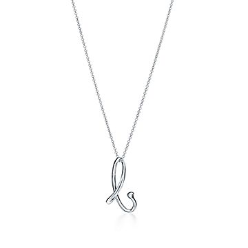 Elsa Peretti® Alphabet Letter B Pendant in Silver, Small | Tiffany & Co.