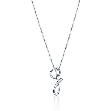 Tiffany pendant necklace with outlet initial